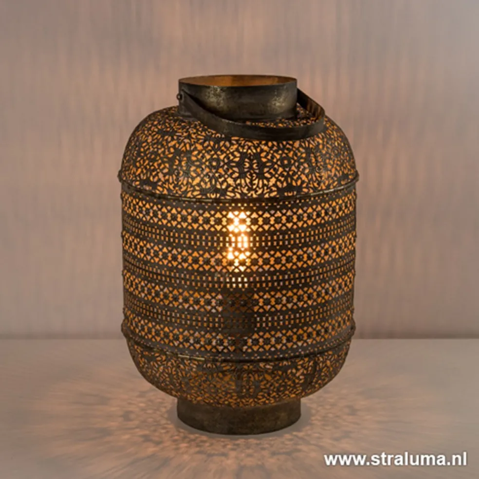 Light & Living lantaarn-tafellamp Udupi