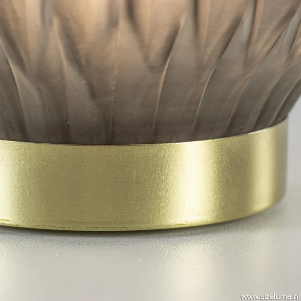 Light & Living tafellamp Ivot mat olijf groen