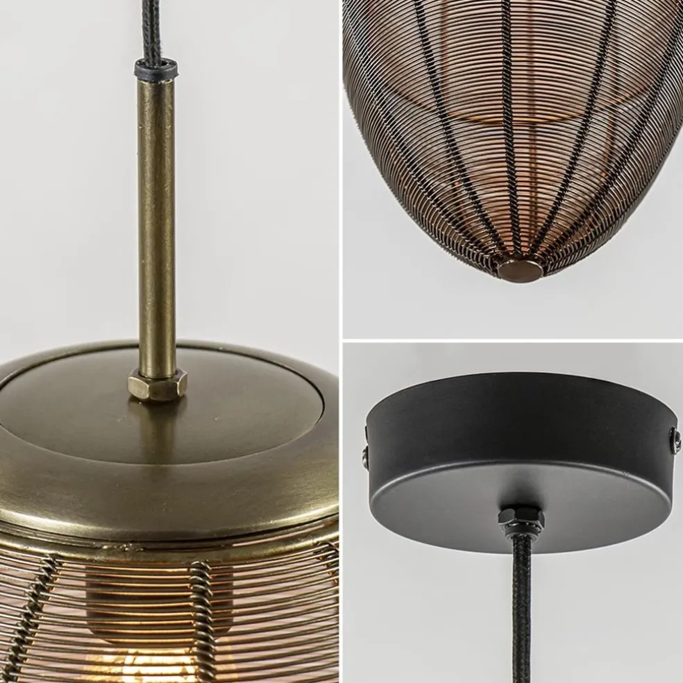 Light and Living hanglamp Yaelle antiek brons met zwart