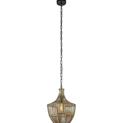 Light and Living hanglamp Stella antiek brons met zwart