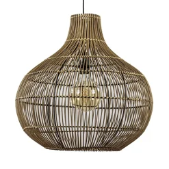 Light and Living hanglamp Pacino donker rotan