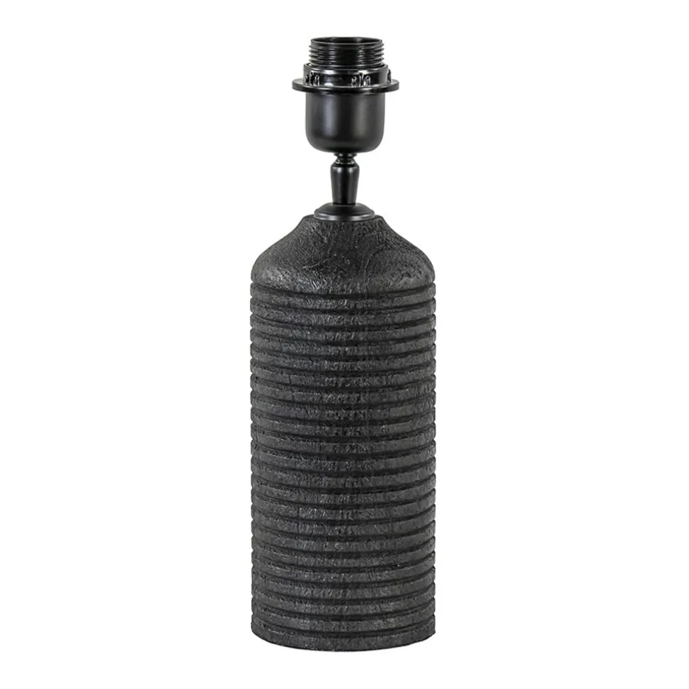 Light and Living lampvoet Paolo zwart hout excl. kap