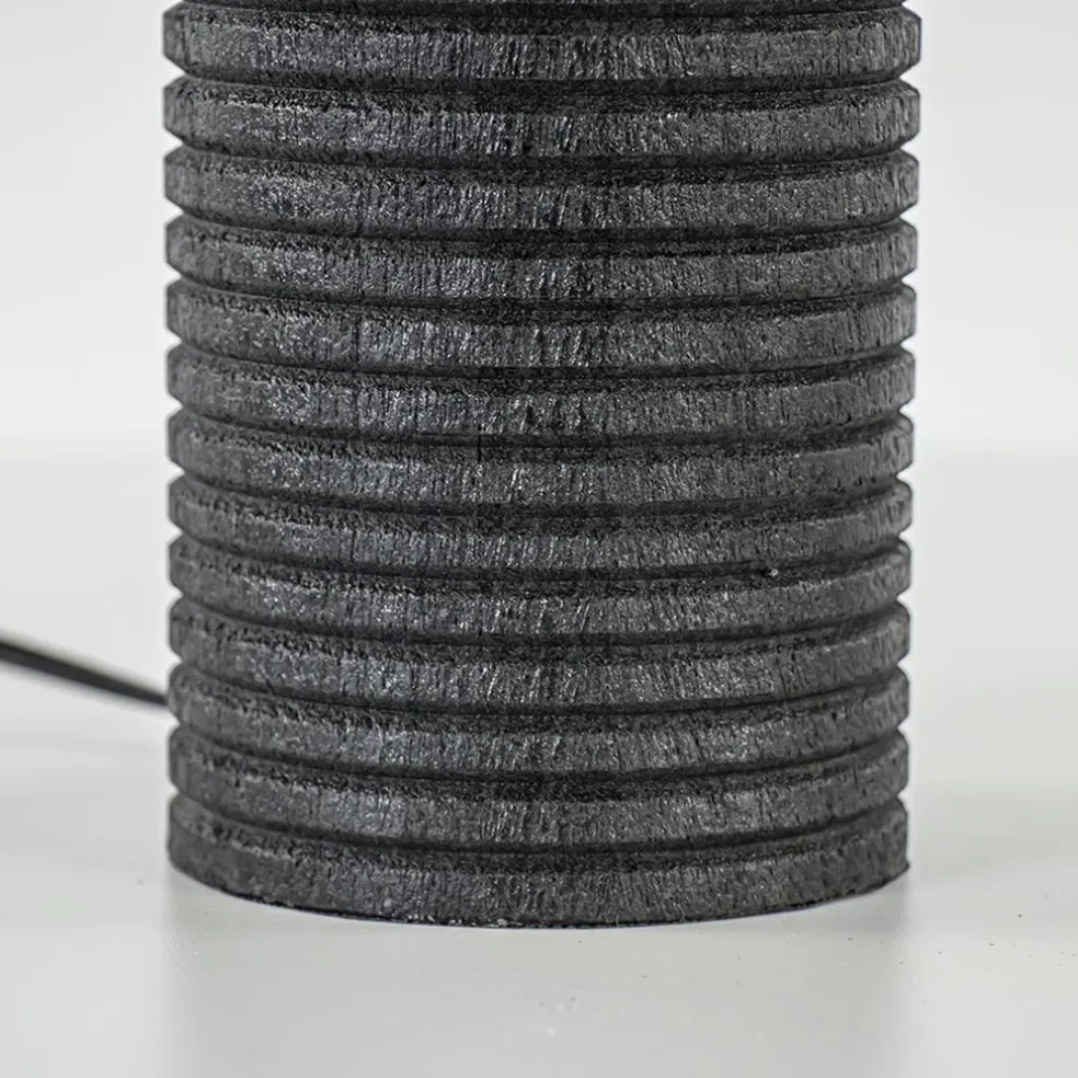 Light and Living lampvoet Paolo zwart hout excl. kap