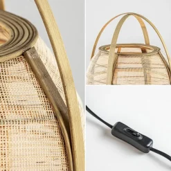 Light and Living tafellamp Jacinto naturel 60 cm