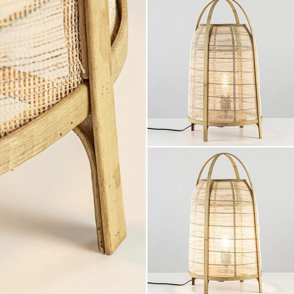 Light and Living tafellamp Jacinto naturel 60 cm