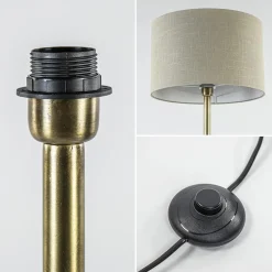 Light and Living vloerlamp Dennis brons excl. kap