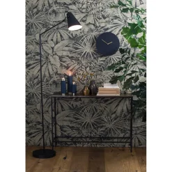 Light and Living vloerlamp Barre zwart met goud verstelbaar