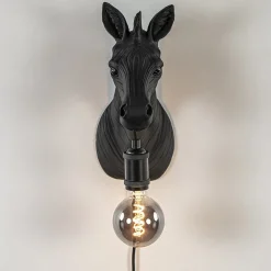 Light and Living wandlamp Zebra mat zwart