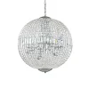 Luxe ronde hanglamp kristal met chroom