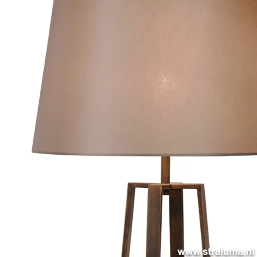 Luxe Staande lamp bruin met kap