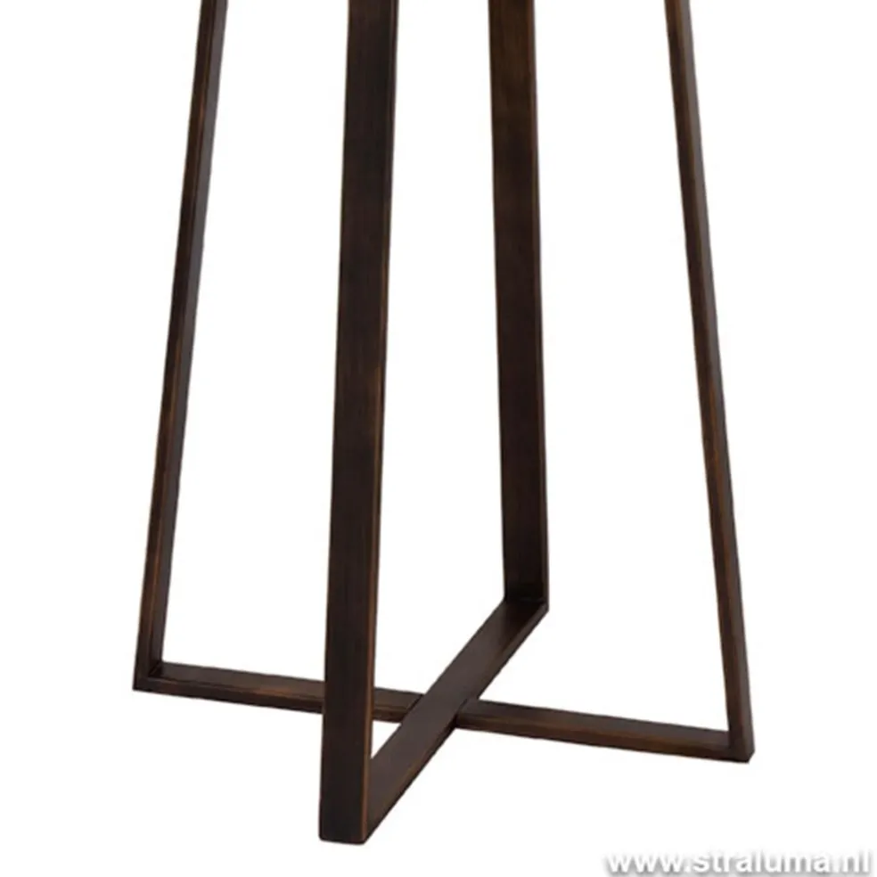 Luxe Staande lamp bruin met kap