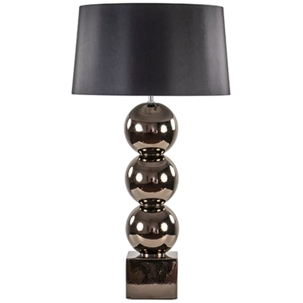 Luxe tafellamp bol brons exclusief kap