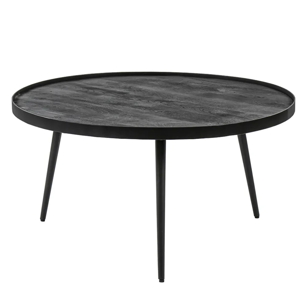 Mango houten koffietafel set van 2 zwart