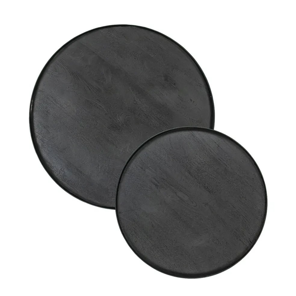 Mango houten koffietafel set van 2 zwart