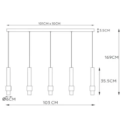 Mat zwarte design hanglamp inclusief LED
