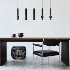 Mat zwarte design hanglamp inclusief LED