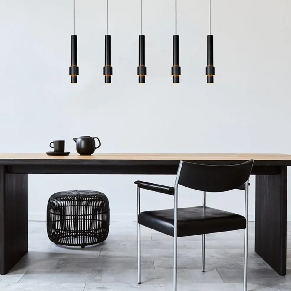 Mat zwarte design hanglamp inclusief LED