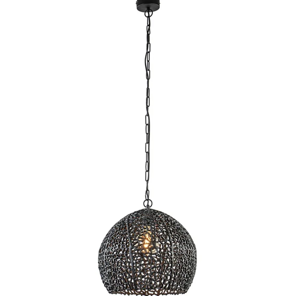 Mat zwarte hanglamp Sinula Light and Living