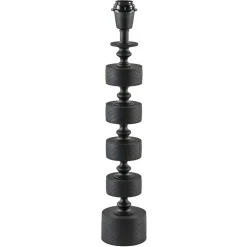 Mat zwarte lampvoet Gody exclusief kap