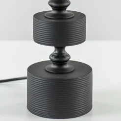 Mat zwarte lampvoet Gody exclusief kap