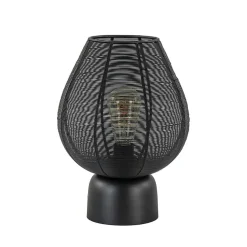 Mat zwarte tafellamp Suneko Light and Living