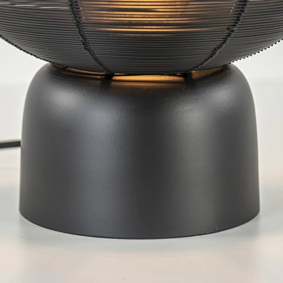 Mat zwarte tafellamp Suneko Light and Living