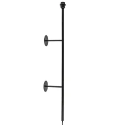 Mat zwarte wandlamp Soriano exclusief kap