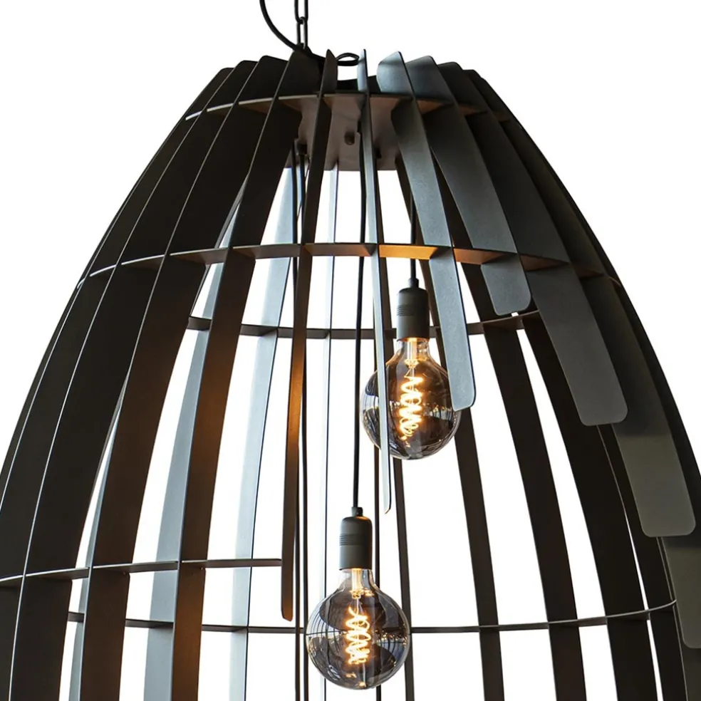 Metalen videlamp Omegna XL met open structuur