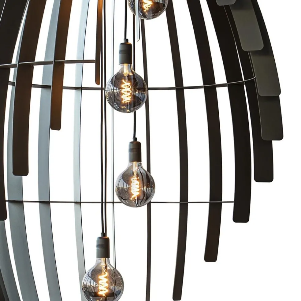 Metalen videlamp Omegna XL met open structuur