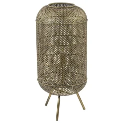 Metalen vloerlamp Oosterse lantaarn goud
