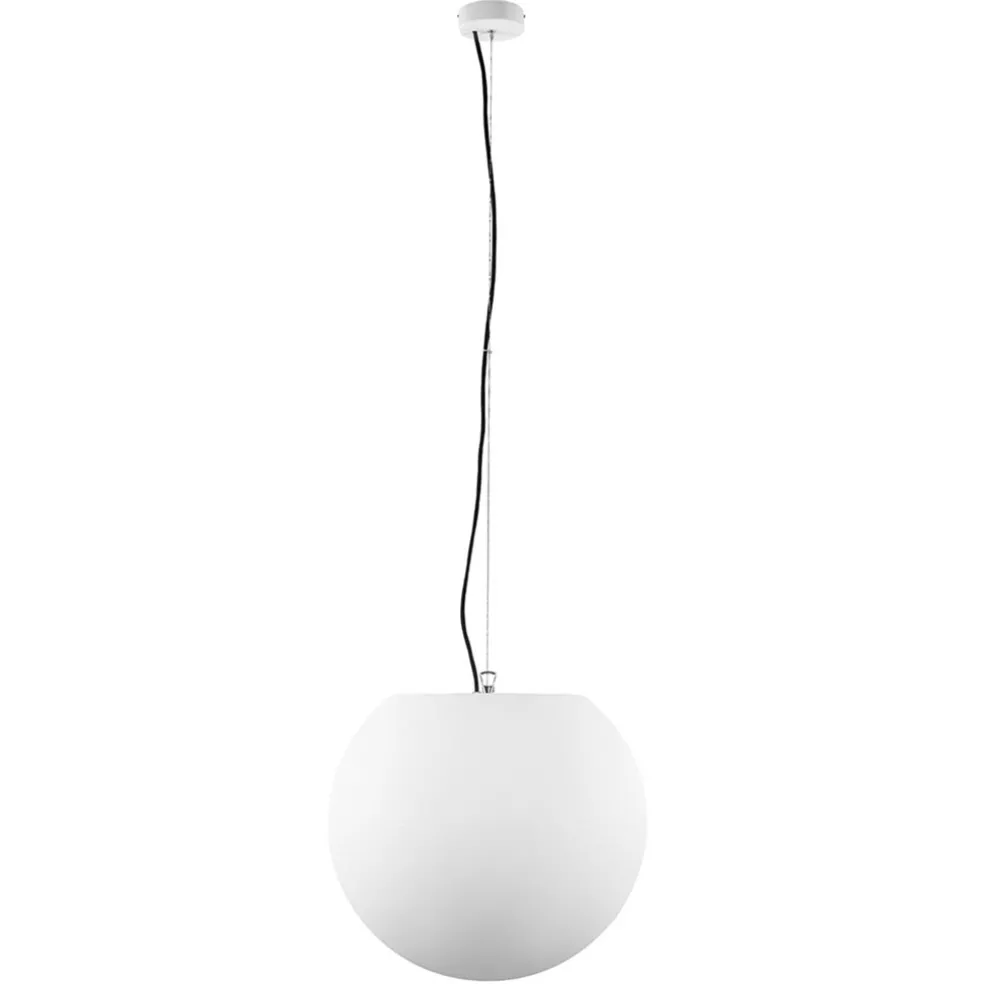 Moderne buitenlamp hang witte bol 45 cm