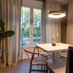 Moderne design LED hanglamp ring goud