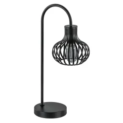 Moderne draad tafellamp onion mat zwart