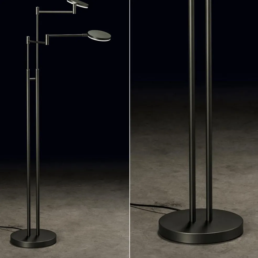 Moderne dubbele LED leeslamp antraciet