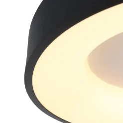 Moderne LED plafonnière zwart rond 30 cm