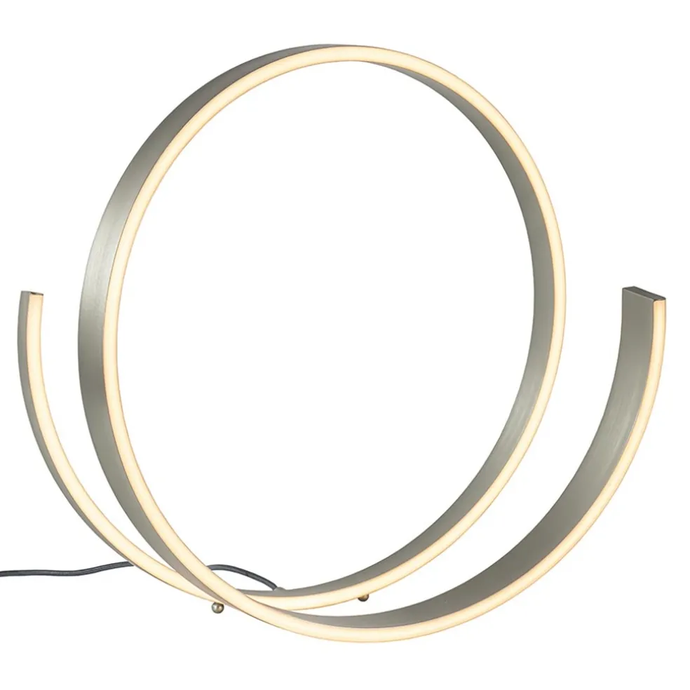 Moderne LED tafellamp nikkel met dim to warm functie