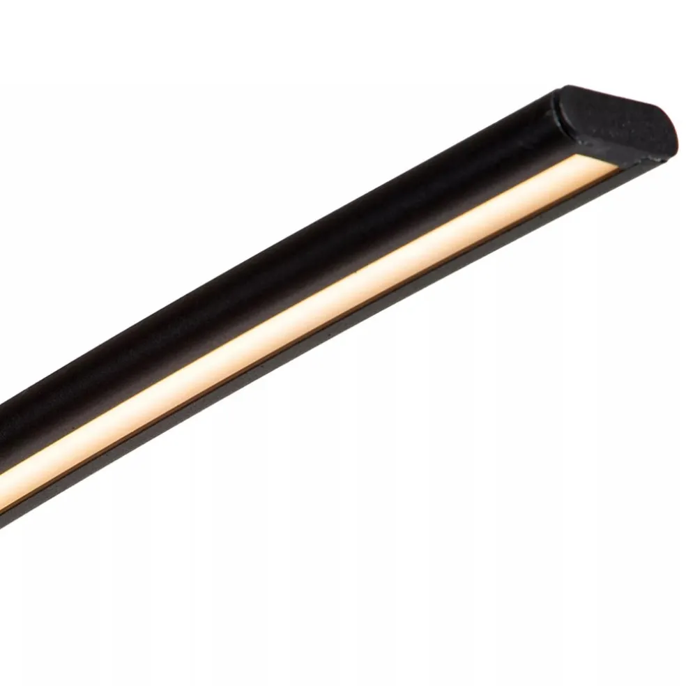 Moderne LED vloerlamp zwart met zwart marmer