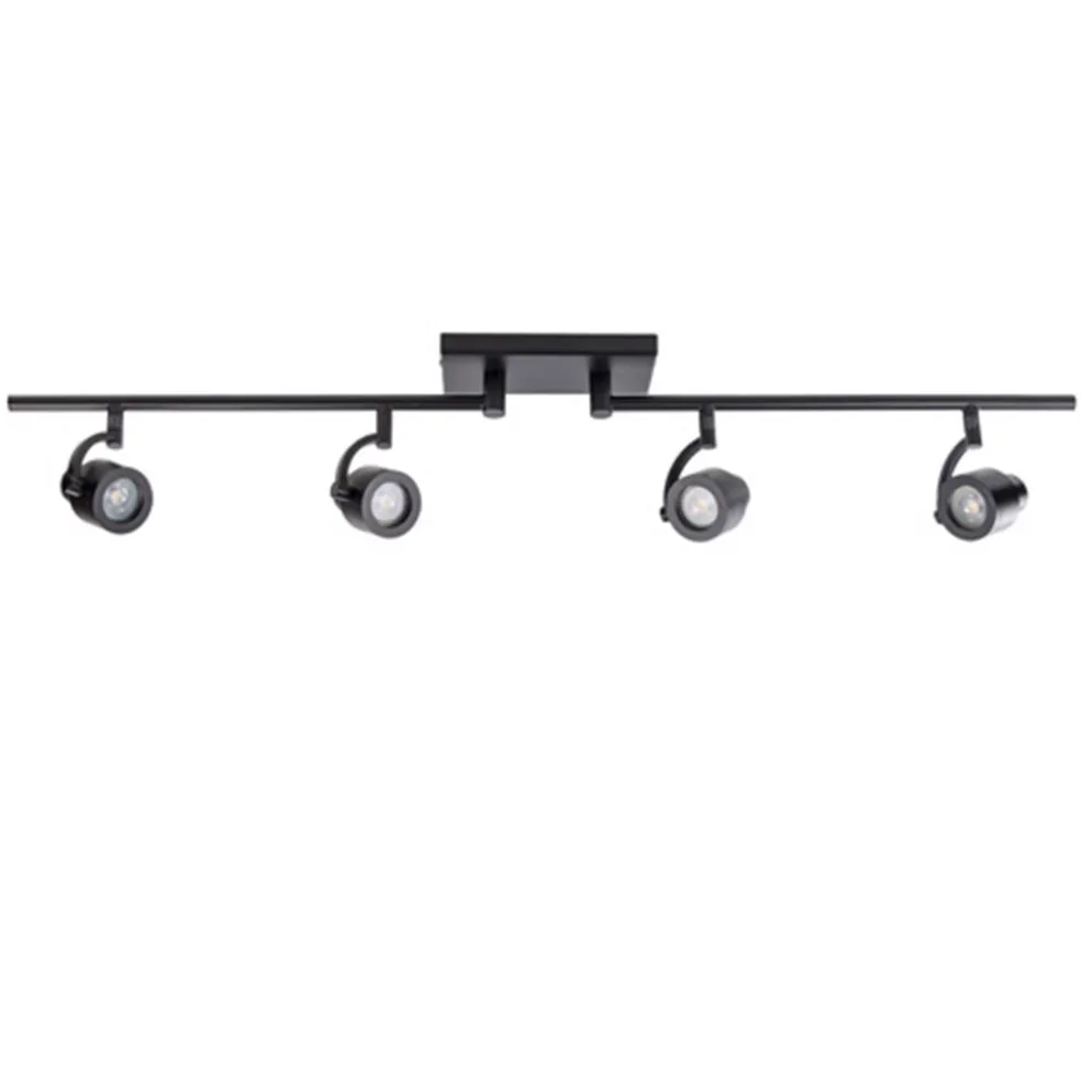 Moderne opbouwspot mat zwart 4-lichts