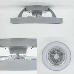 Moderne plafondventilator grijs met geintegreerd LED