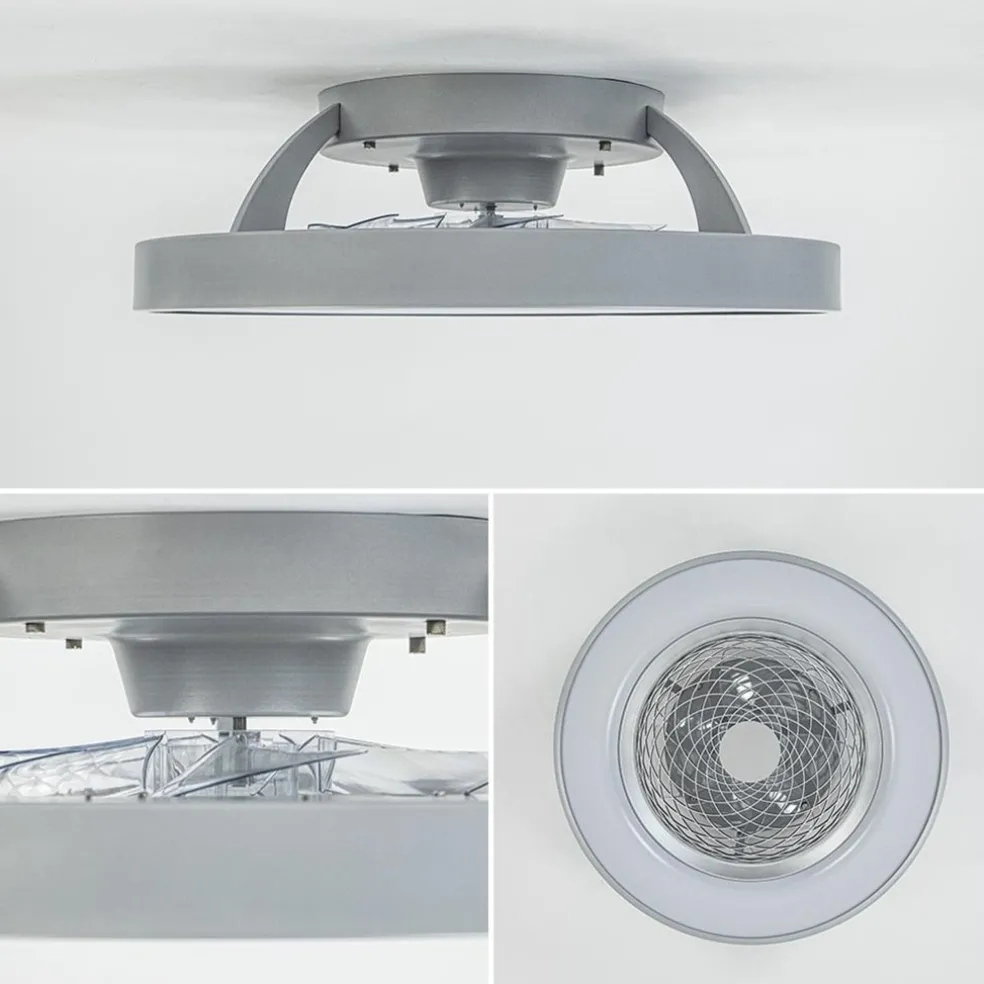 Moderne plafondventilator grijs met geintegreerd LED