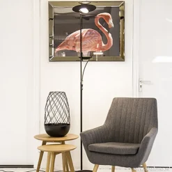 Moderne vloerlamp-uplighter LED zwart