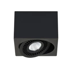 Opbouwspot box zwart 1-lichts led