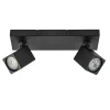 Opbouwspot 2-lichts balk zwart