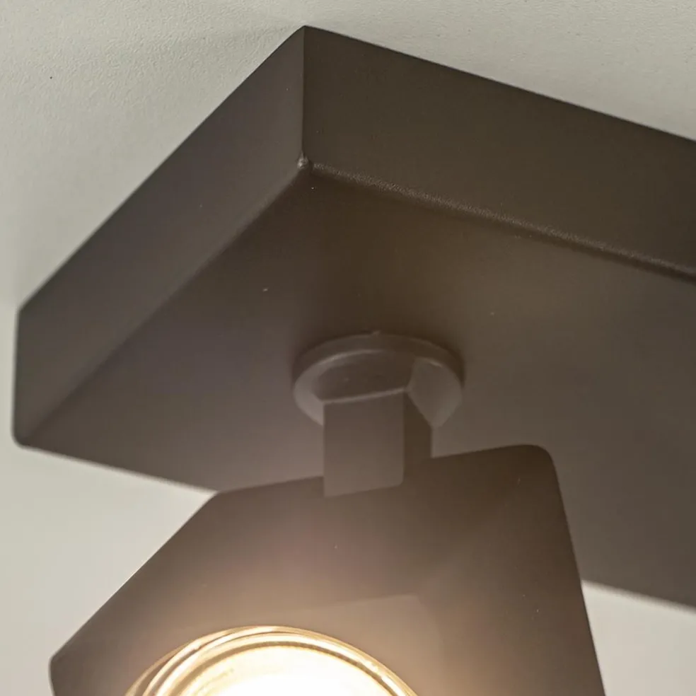 Opbouwspot 2-lichts balk zwart