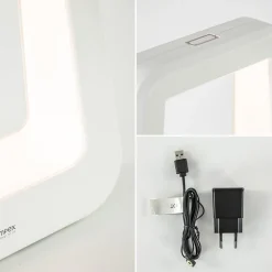 Oplaadbare tafellamp op accu wit dimbaar IP65