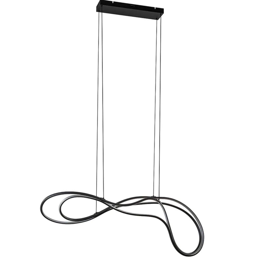 Organische LED hanglamp zwart dimbaar