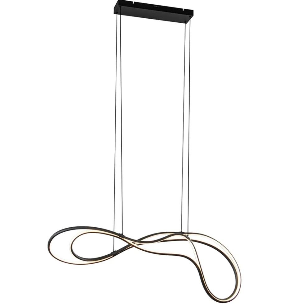 Organische LED hanglamp zwart dimbaar