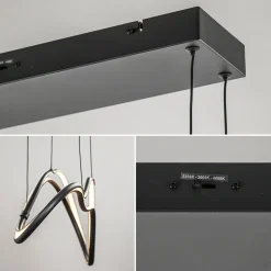 Organische LED hanglamp zwart dimbaar