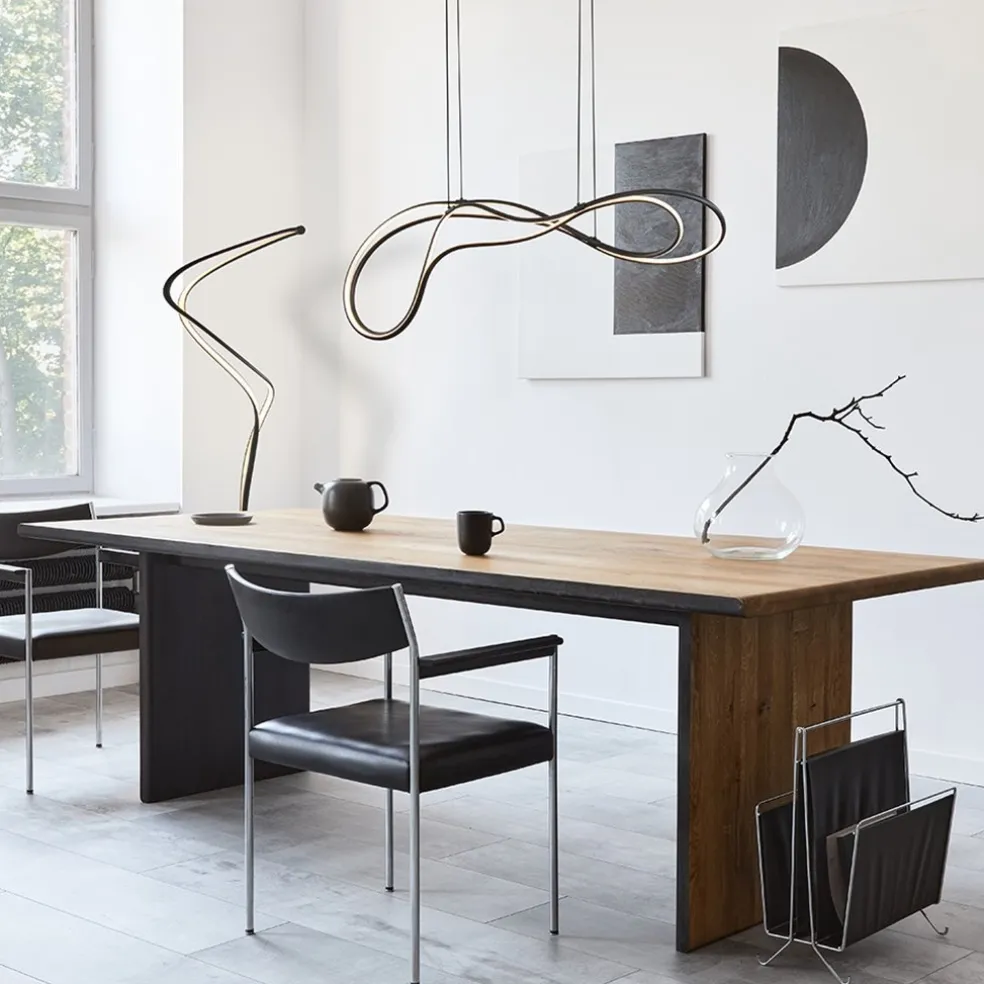 Organische LED hanglamp zwart dimbaar