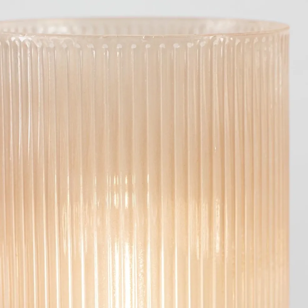 Oudroze glazen tafellamp Phoebe op batterijen van Light and living